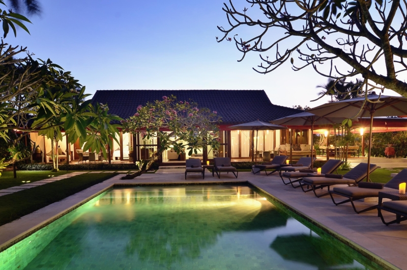Gardens and Pool at Night - Villa Umah Duri - Umalas, Bali