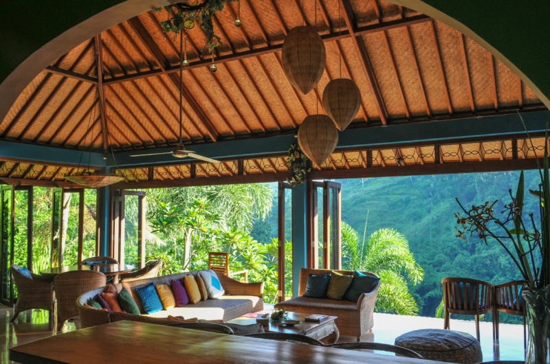 Living Area with Outside View - Villa Umah Shanti - Ubud, Bali