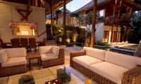 Living Area at Night - Villa Vajra - Ubud, Bali