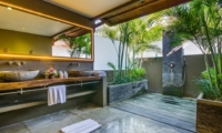 En-Suite His and Hers Bathroom with Shower - Villa Yoga - Seminyak, Bali