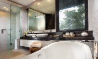 His and Hers Bathroom with Mirror - Villa Balimu - Seminyak, Bali