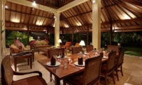 Living and Dining Area at Night - Villa Bunga Wangi - Canggu, Bali