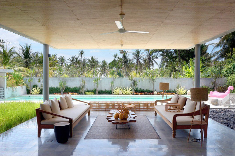Living Area with Pool View - Villa Casabama - Villa Casabama Sandiwara - Gianyar, Bali