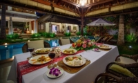 Pool Side Dining - Villa Gils - Candidasa, Bali