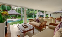 Living Area with Pool View - Villa Gils - Candidasa, Bali