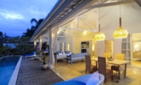 Living and Dining Area at Night - Villa Jolanda - Seminyak, Bali