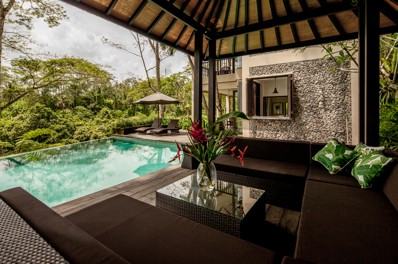 Pool Side Seating Area - Villa Naga Putih - Ubud, Bali