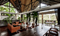 Living and Dining Area with Outdoor View - Villa Naga Putih - Ubud, Bali