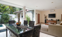 Living and Dining Area with Pool View - Villa Selasa - Seminyak, Bali