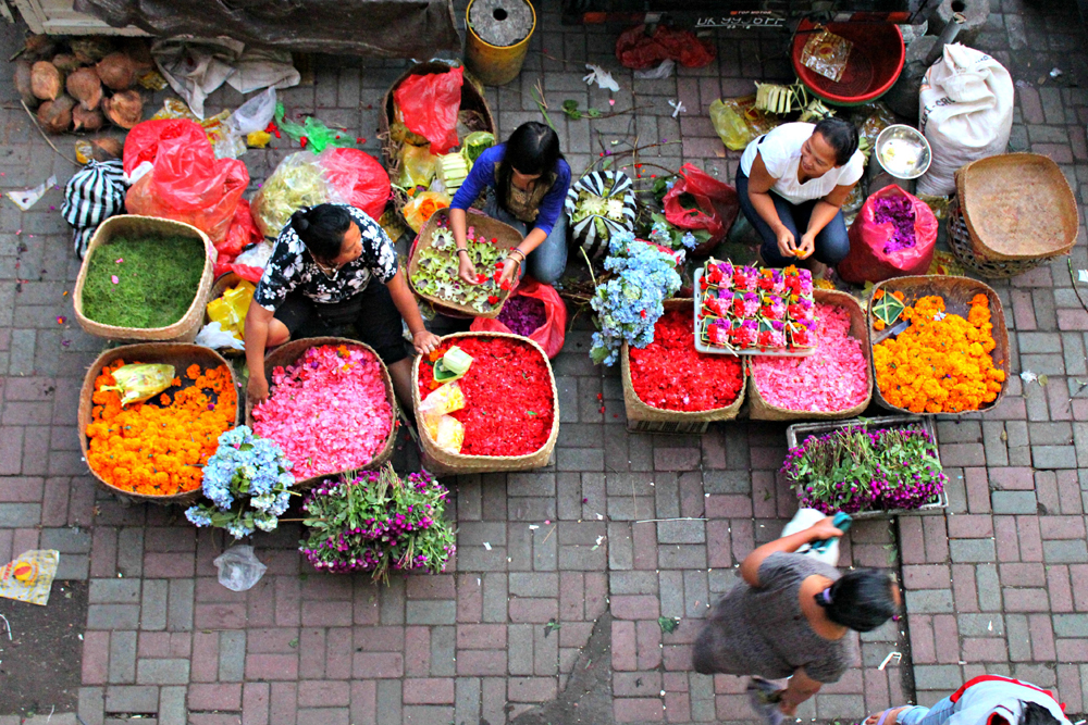 Ubud Morning Market Flower Sellers