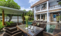 Pool Side Dining - Mary's Beach Villa - Canggu, Bali