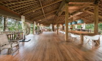 Dining Area with Wooden Floor - Villa Nag Shampa - Ubud Payangan, Bali