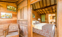 Bedroom and Bathroom with Wooden Floor - Villa Sukacita - Seminyak, Bali
